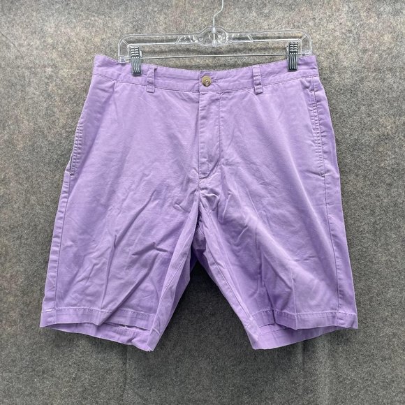 Vineyard Vines Shorts Mens 32 Casual Purple Chino Pants Outdoors Stretch Canvas - Picture 1 of 13